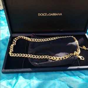 Vintage Dolce & Gabbana Gold Chain Belt With Box